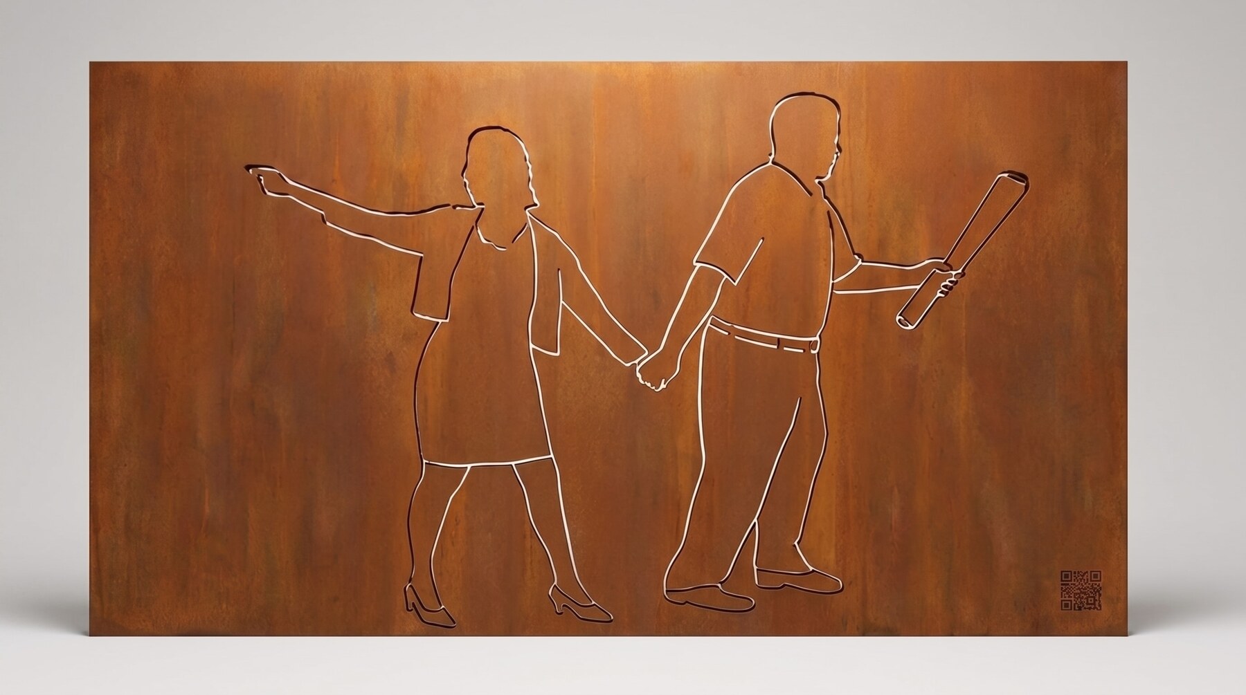 Clean plate render — figures on neutral ground